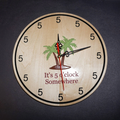 Custom Wood Bar Clock Its 5 O'clock Somewhere