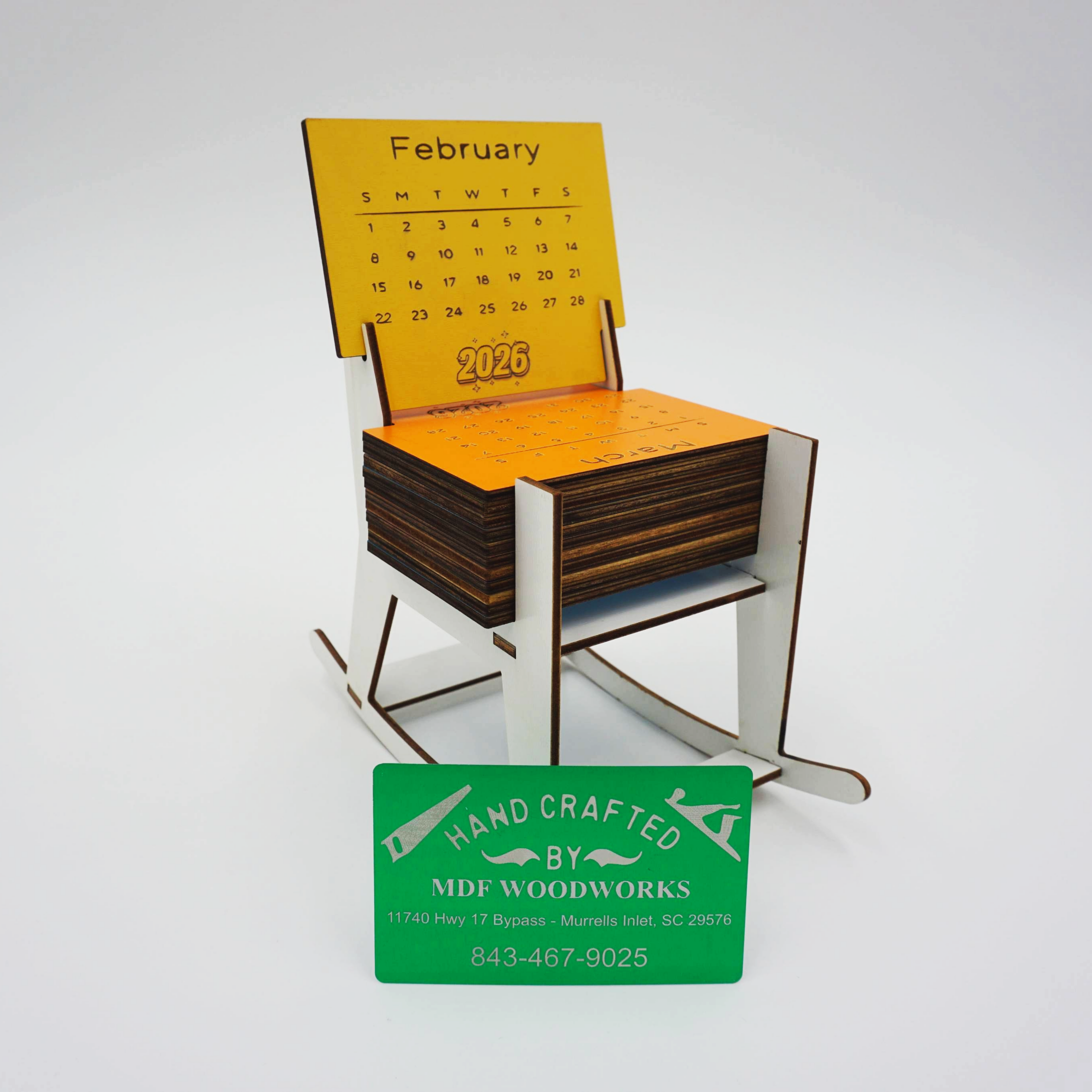 Mini Desktop Chair Calendar 2026-2027