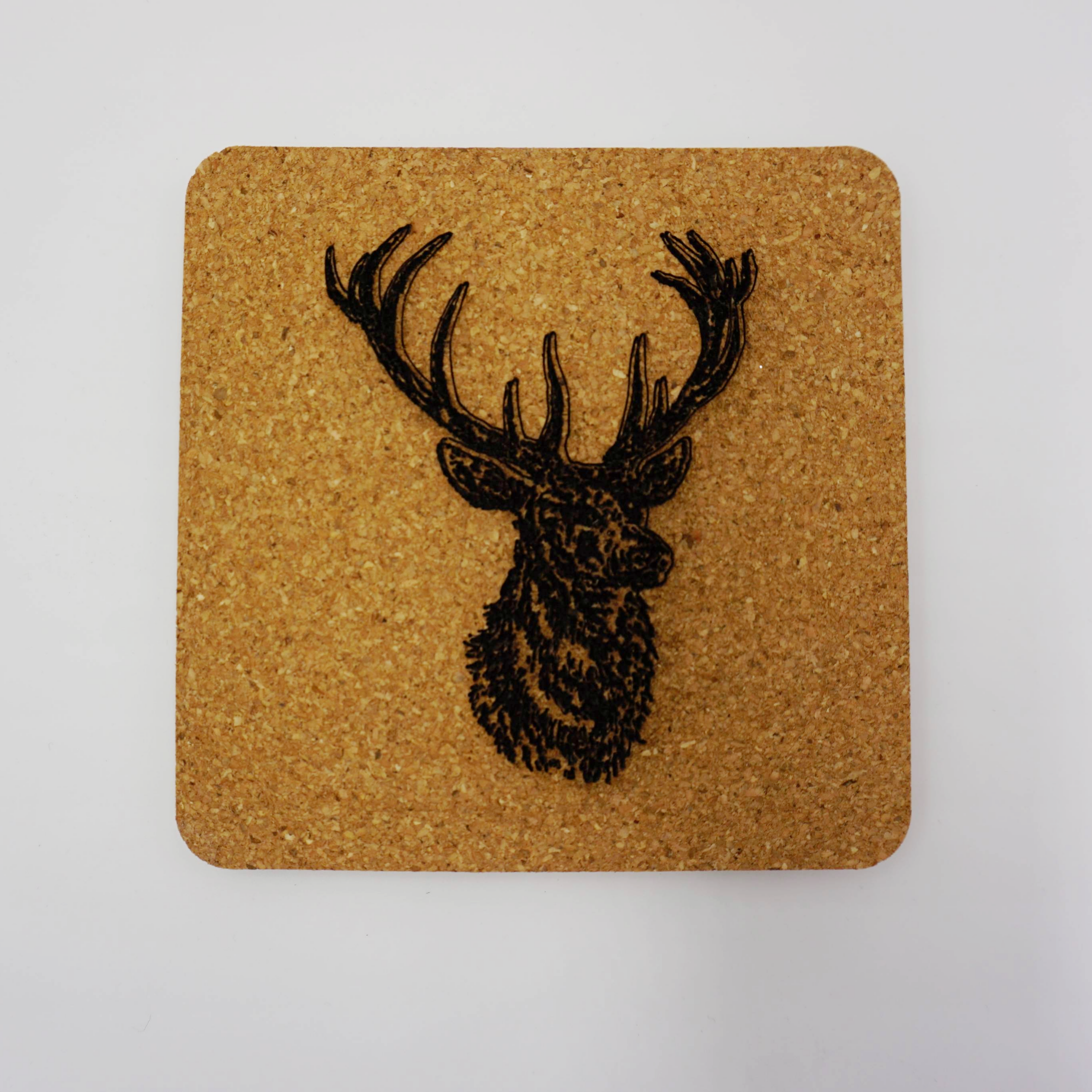 Corkboard Coaster with Custom Engraving