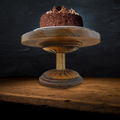 Raised Pie Stand Carved Wooden Bakery Cake Holder