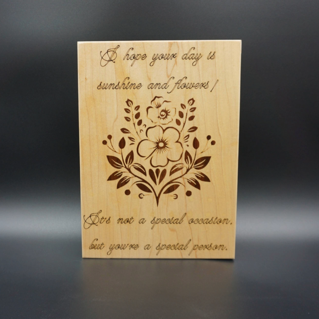 Two-Tone Wood Wall Plaque Sign with Custom Message Engraving