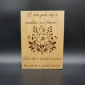 Two-Tone Wood Wall Plaque Sign with Custom Message Engraving