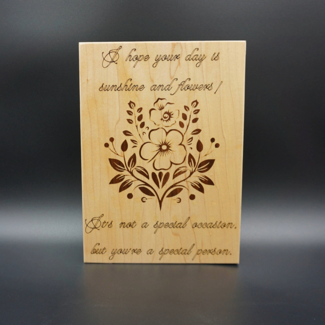 Two-Tone Wood Wall Plaque Sign with Custom Message Engraving