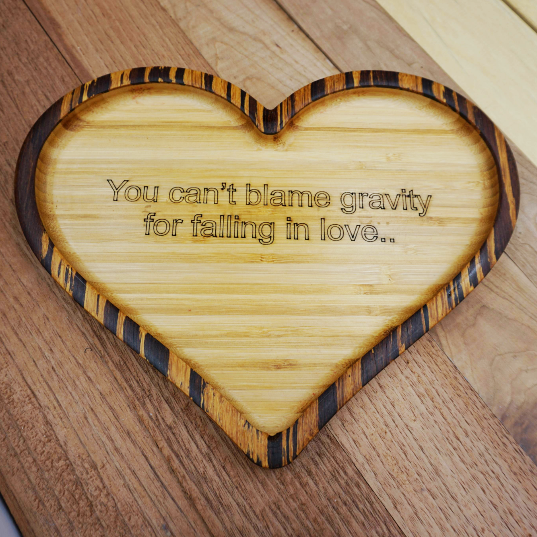 Heart Shaped Dish with Custom Engraving