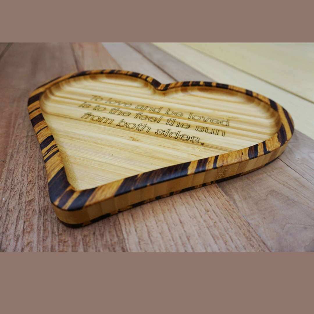 Heart Shaped Dish with Custom Engraving