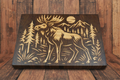 Handcrafted Two-Tone Wood Moose Cutting Board Art Piece (Customizable)