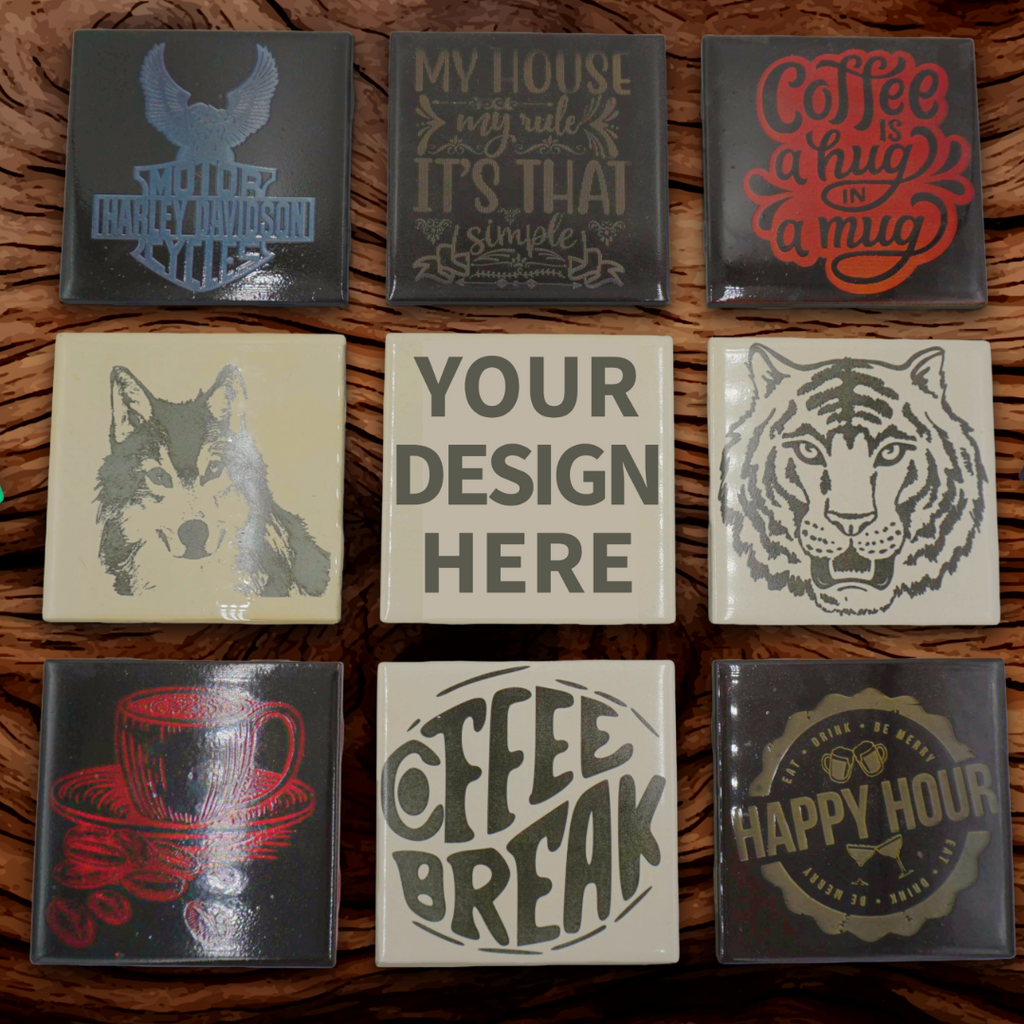Tile Coaster with Custom Engraving