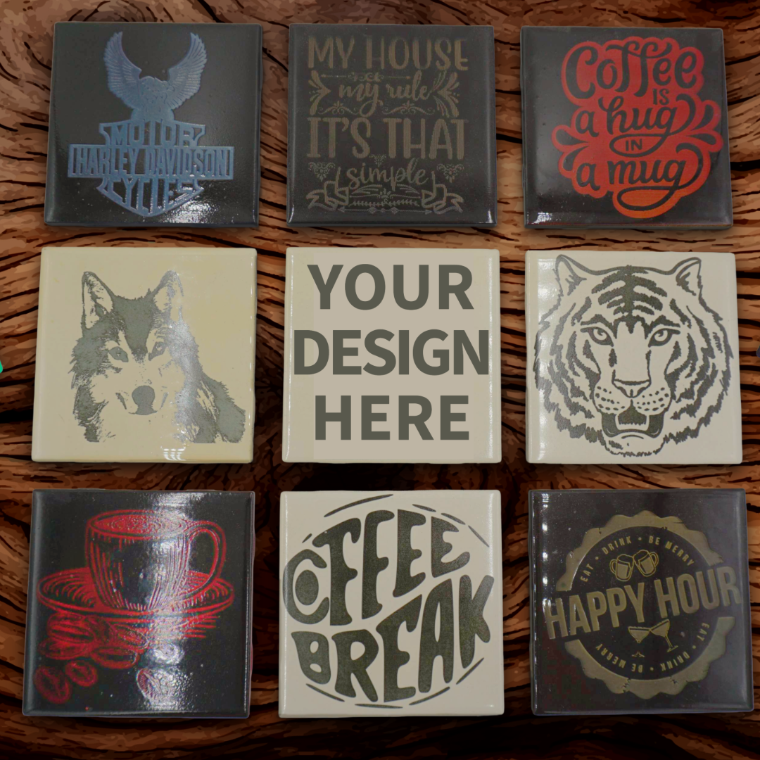 Tile Coaster with Custom Engraving