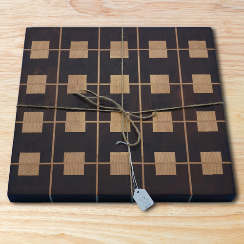 Butcher Block Cutting Board Hardwood 3D Design