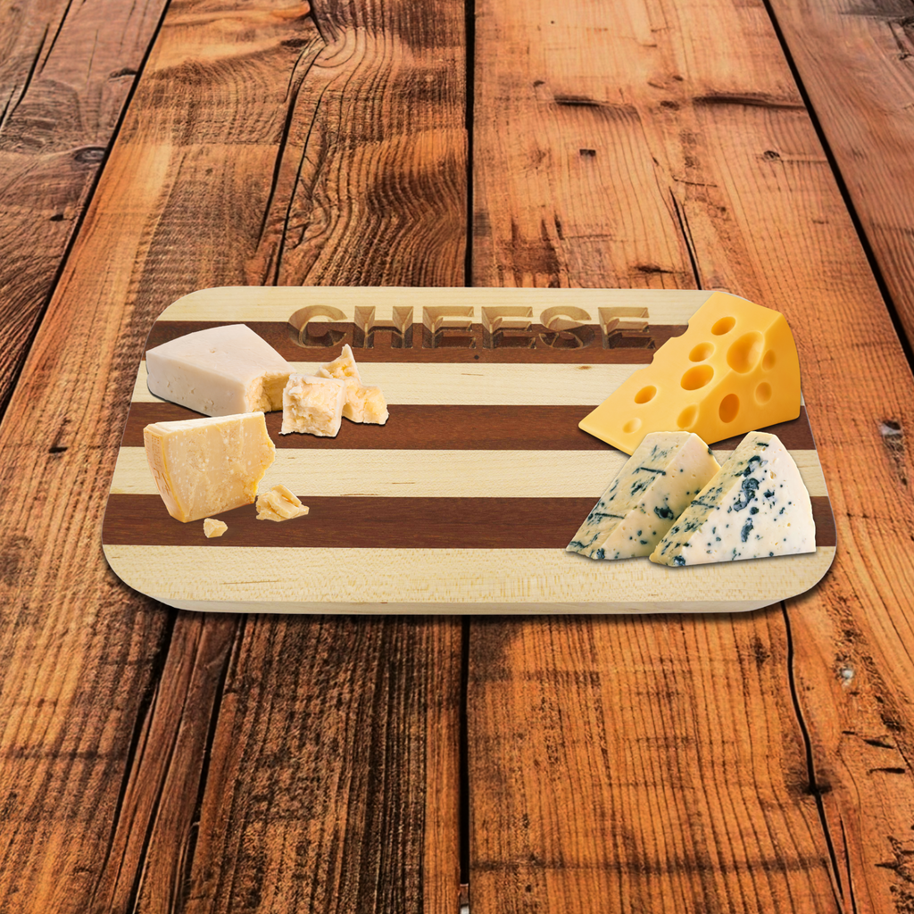 Handcrafted Cheese Board Two-Tone Hard Wood