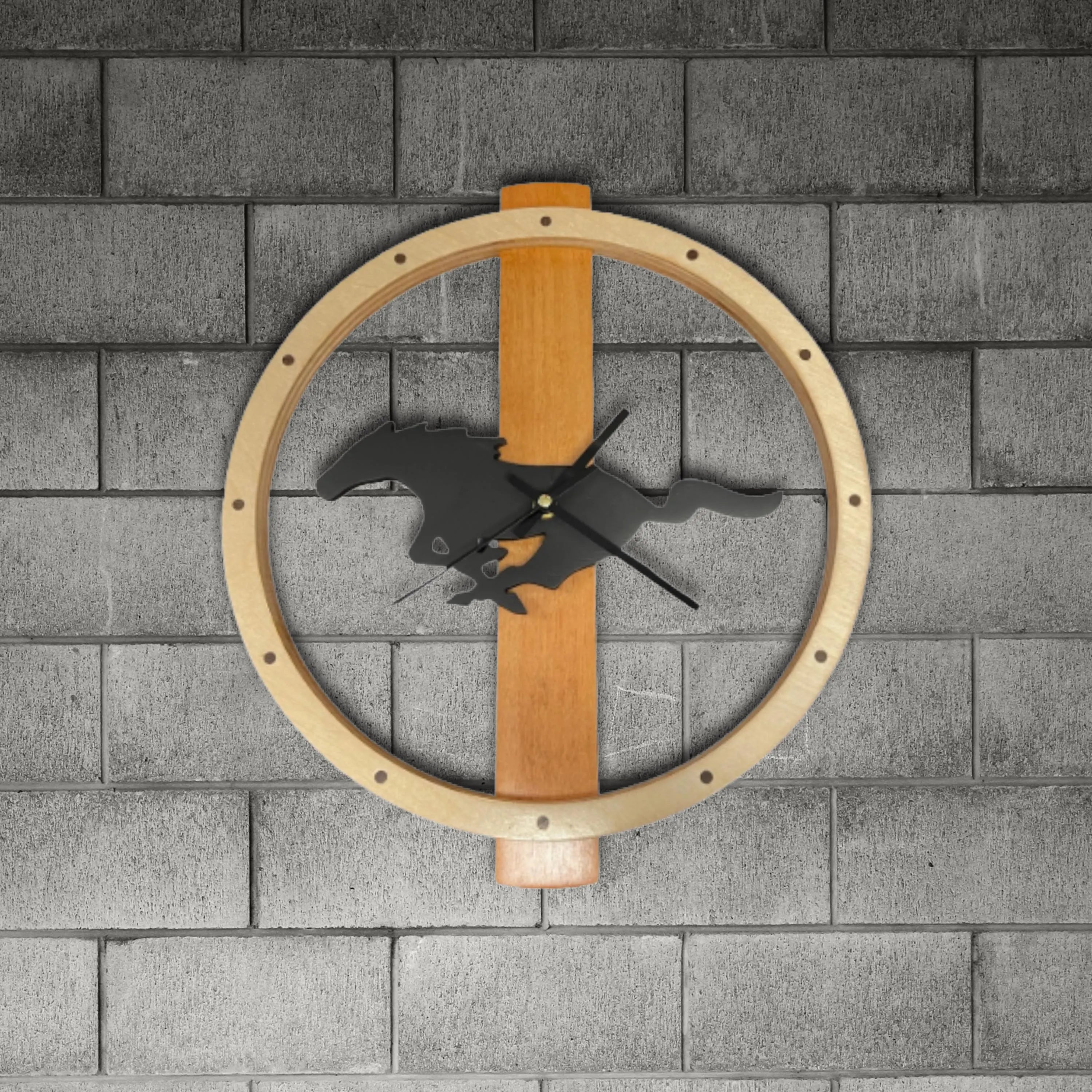 Mustang Clock Handmade