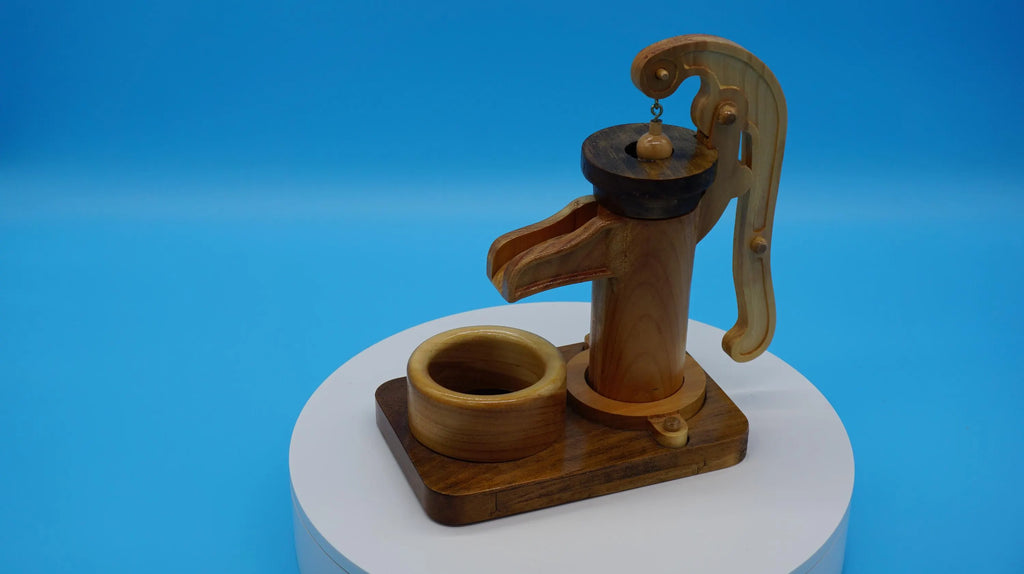Handcrafted Water Well Pump Model – Quality Wood Craftsmanship