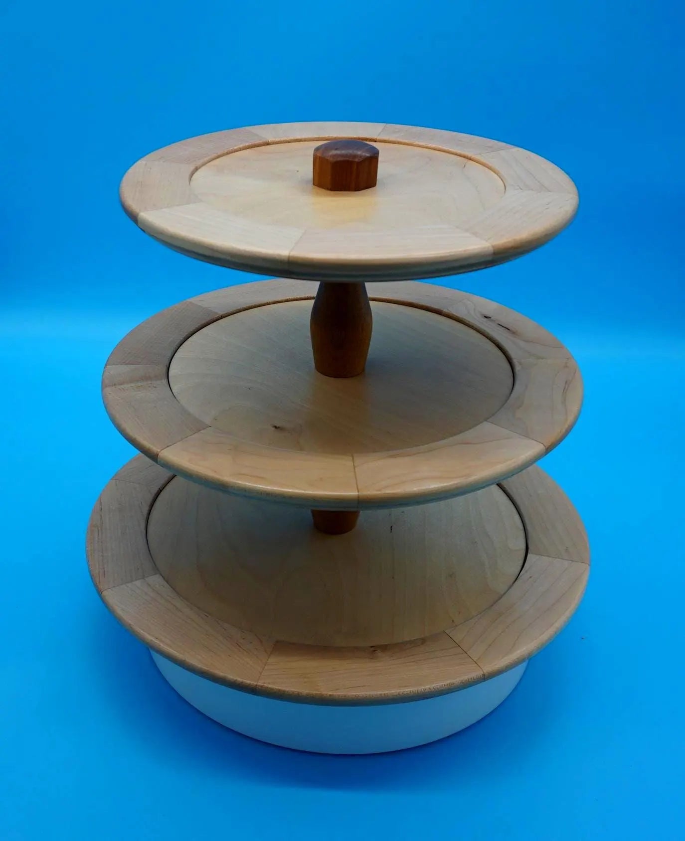 Cupcake Stand 3 Tier Wooden Custom Pastry Platter