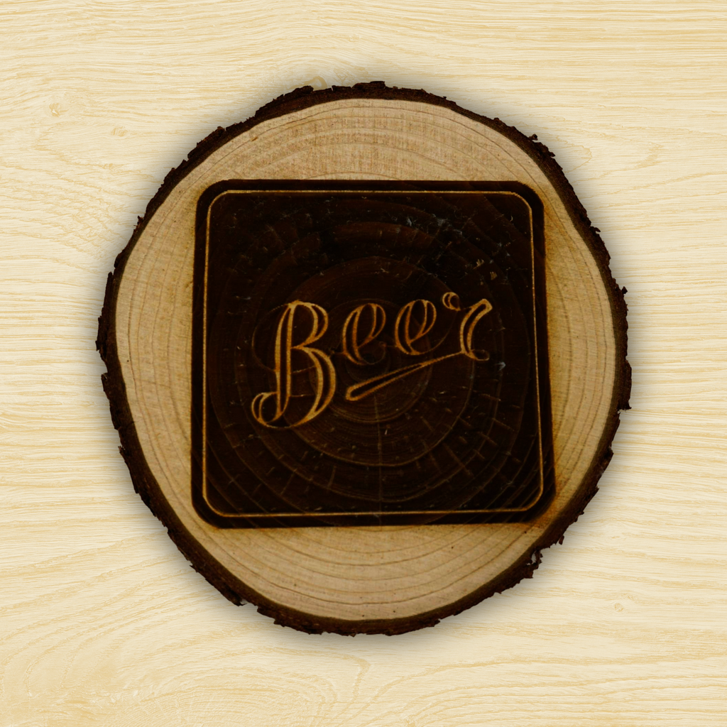 Tree Trunk Coaster with Custom Laser Engraving