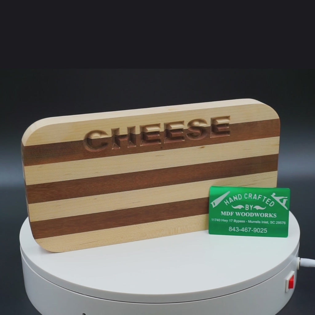 Handcrafted Cheese Board Two-Tone Hard Wood